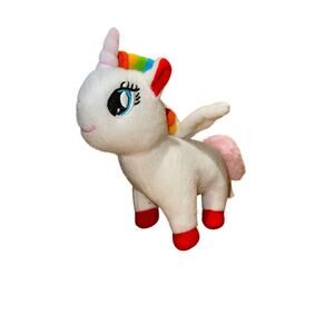 Colorful Unicorn Plush 7 Inches Tall